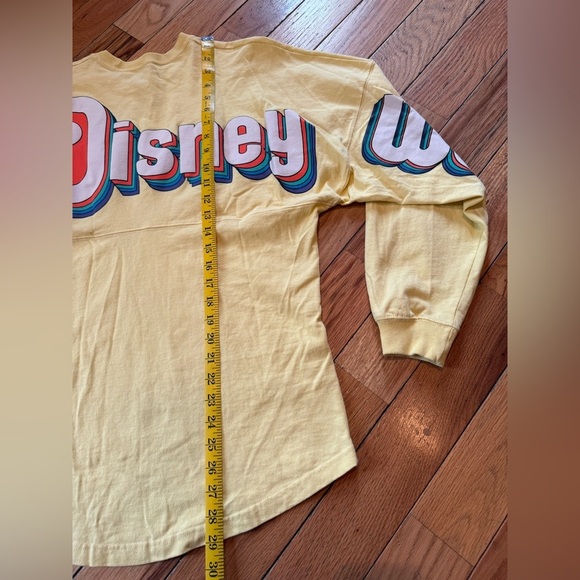 Disney Parks Walt Disney World Retro Logo Yellow Spirit Jersey Adult Size Small - Picture 10 of 13
